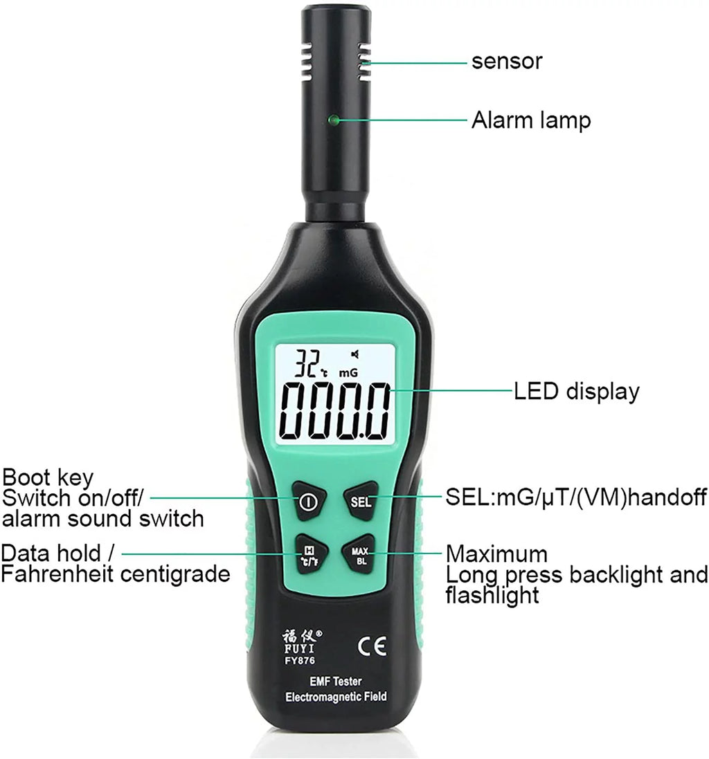 Handheld EMF Meter Digital LCD EMF Detector Z836