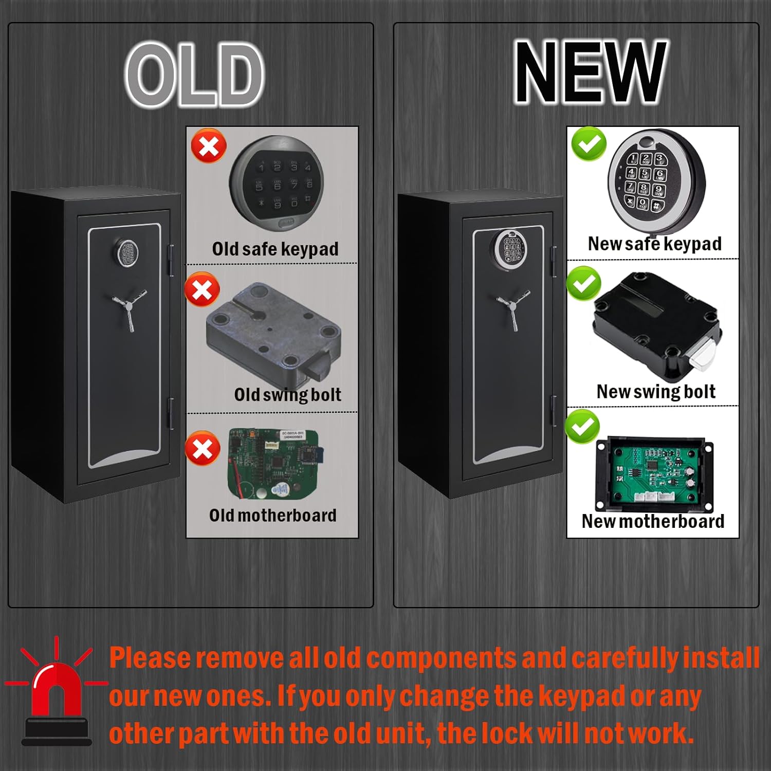 Chrome Electronic Digital Keypad Safe Lock B3120