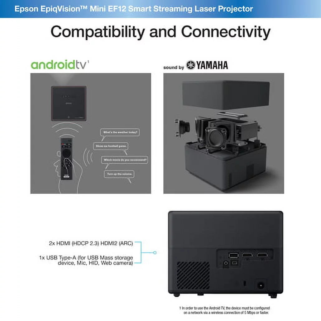 Restored 3LCD Portable Projector, Black J63165