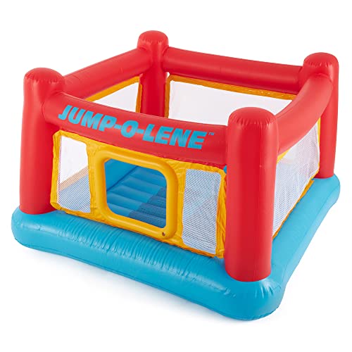 Inflatable Bounce Castle Trampoline with Crawl-Thru Door and Net Q6772