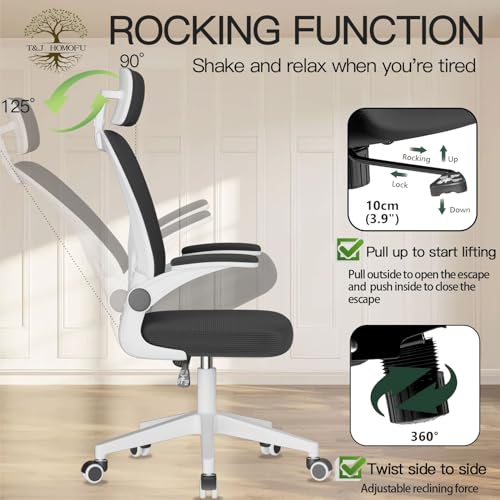 Black Mesh Ergonomic Desk Chair with Adjustable Backrest G627