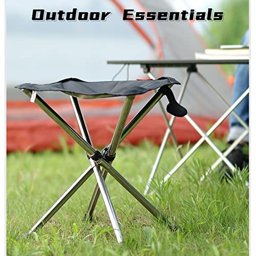 Portable Camping Stool with Side Pocket 12.5in Foldable F93838