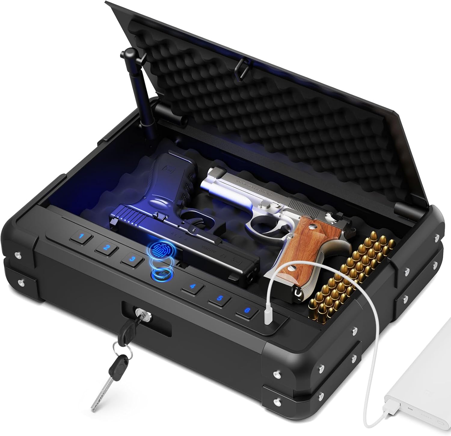 14LB Heavy Duty Biometric Gun Safe L71822