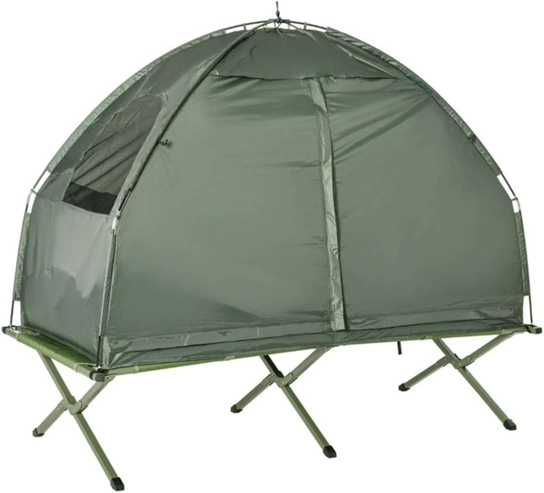 Elevated Tent Camping Cot with Sleeping Bag C5054