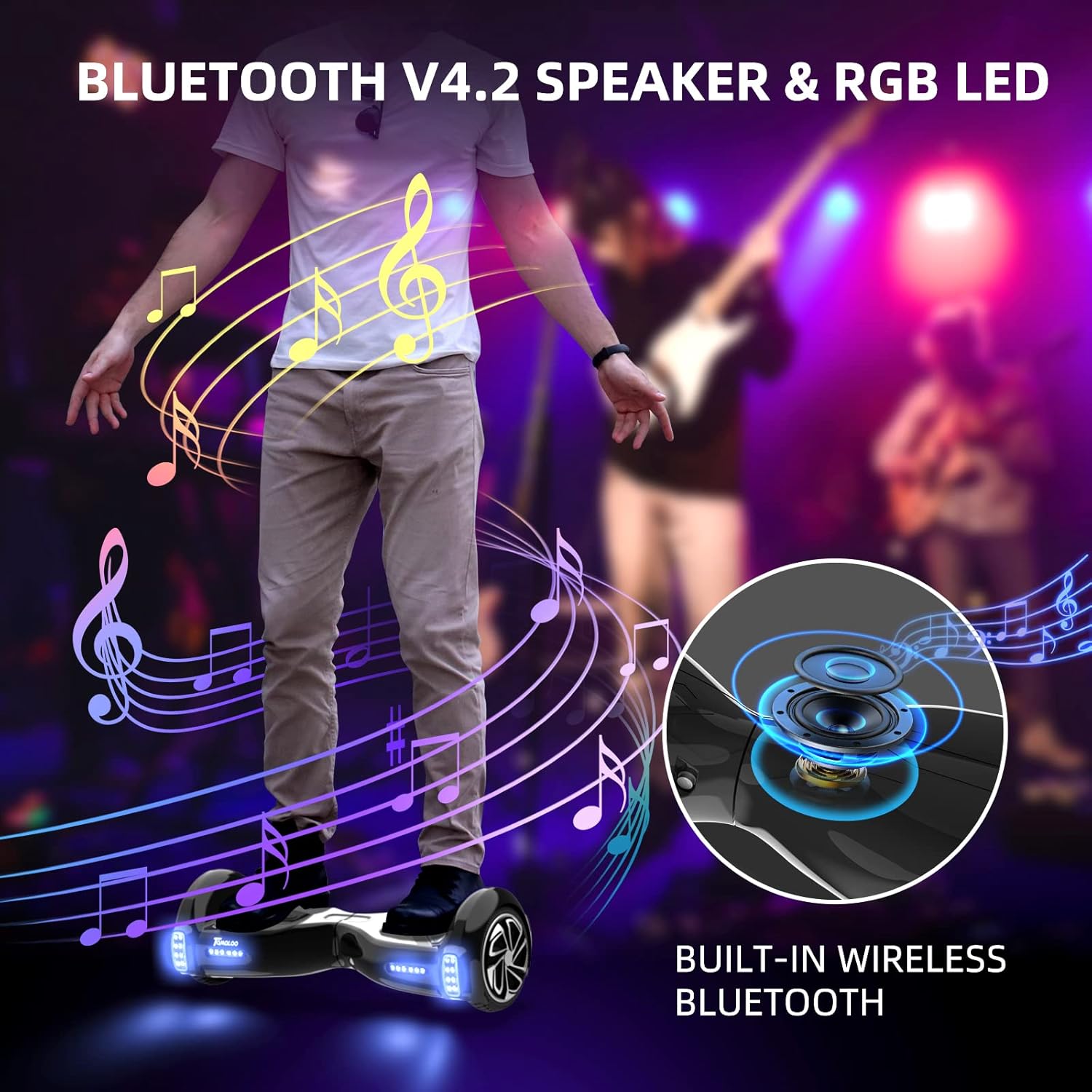 6.5" Self Balancing Scooter with Bluetooth Speaker and LED Lights K9925