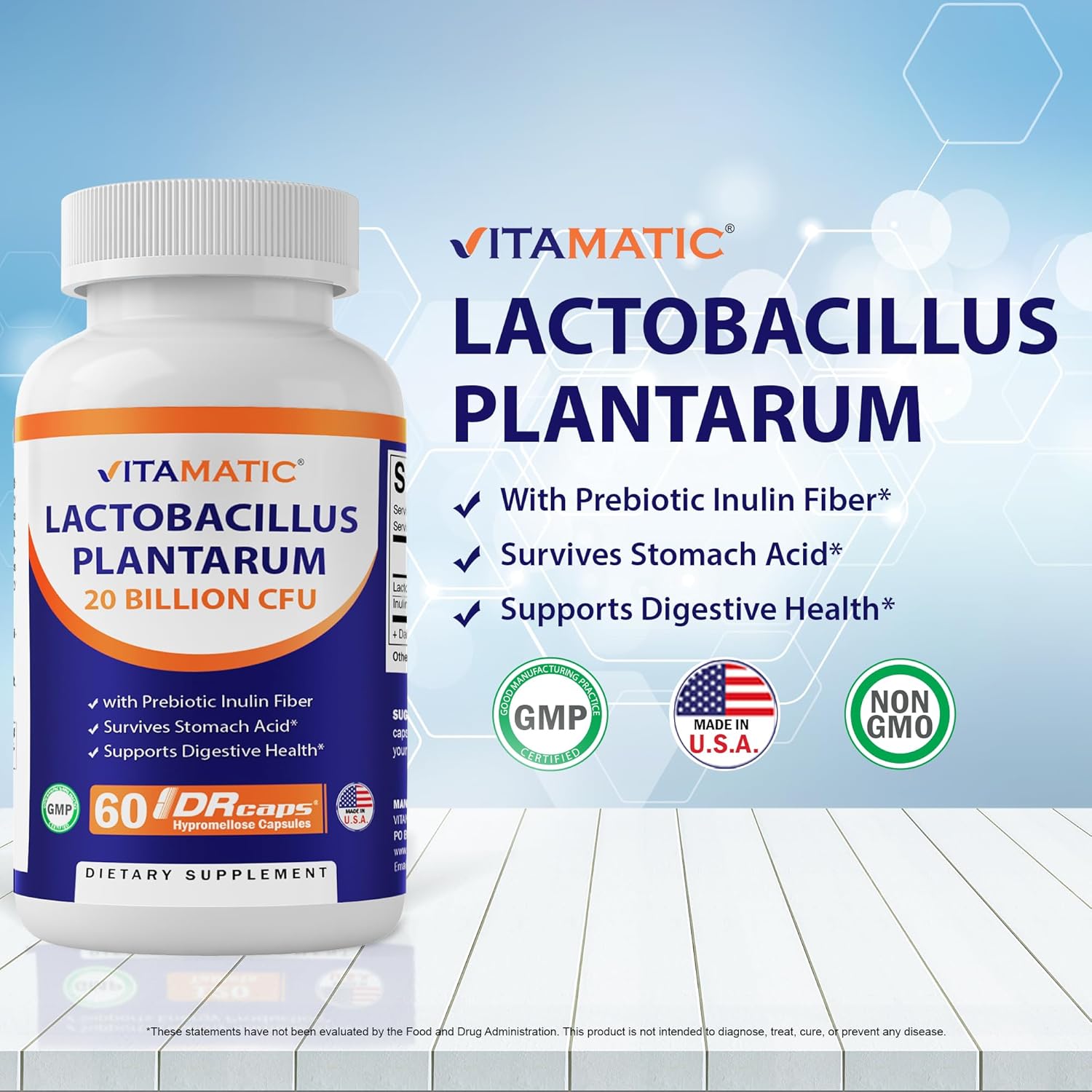 20 Billion per Capsule 60 Count Lactobacillus Plantarum DR Capsule Q566843