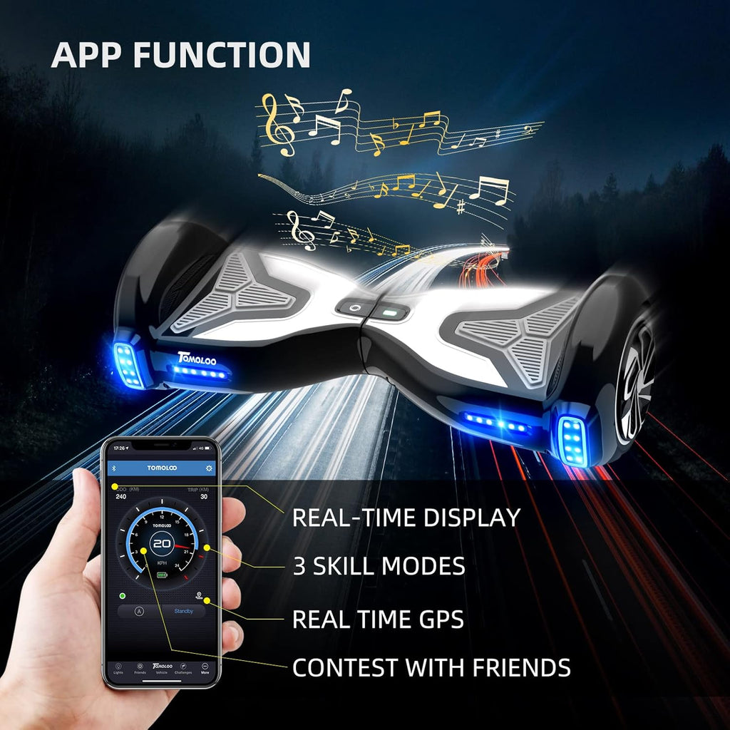 6.5" Self Balancing Scooter with Bluetooth Speaker and LED Lights K9925