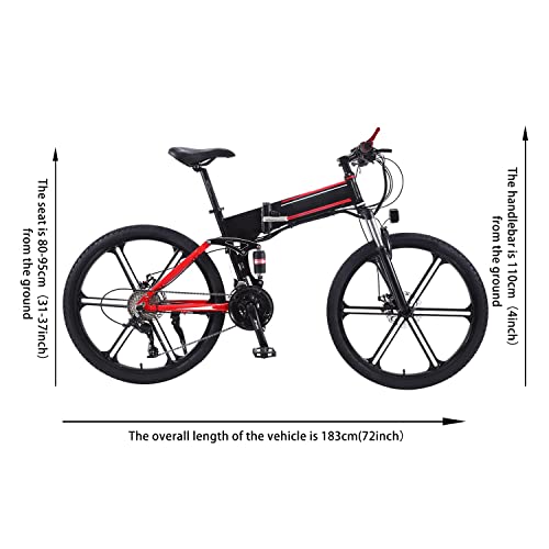 26" 350W 36V 10A Foldable Electric Bike with Removable Battery A819