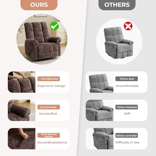 Beige Oversized Power Lift Recliner Chair with Massage and Heat Y903045