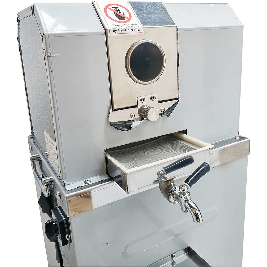 Vertical Electric Sugarcane Juicer Juice Press Machine 4 Rollers Stainless Steel Silver E827