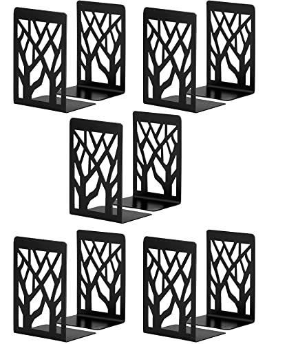 Metal Bookends Black 3 Pair E368