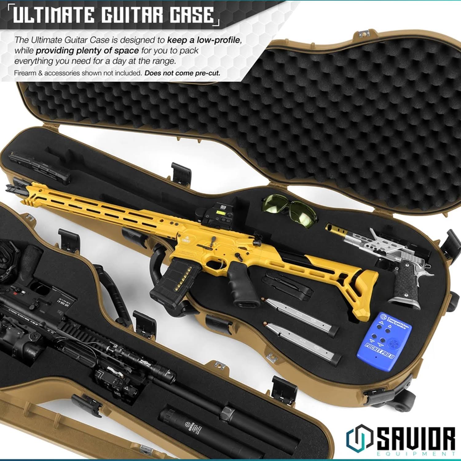 Tactical Lockable Single Rifle Foam Padded Guitar Case O123