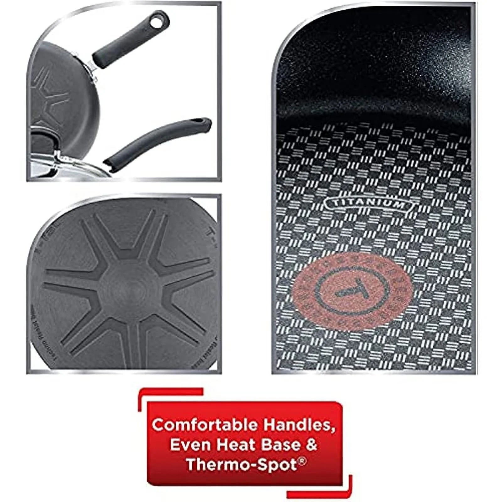 2 Piece Nonstick Fry Pan Cookware Set, 8 and 10.25-Inch, Gray J64968