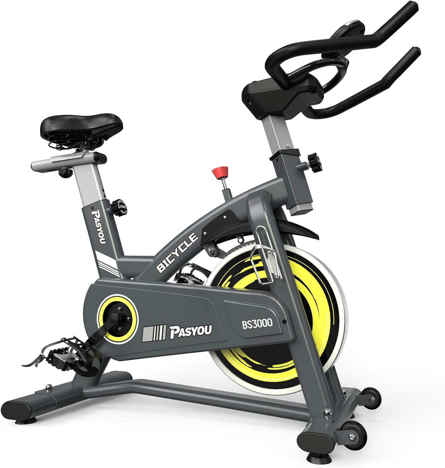 Magnetic Exercise Bike Indoor Stationary Cycling Bike Belt Drive Bicycle with LCD Monitor P770