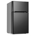 Black 3.2 Cu ft Two Door Mini Refrigerator with Freezer L191