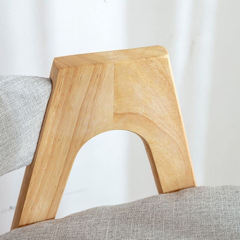 4-Piece Upholstered Arm Chair Natural Wood Side Chair M395