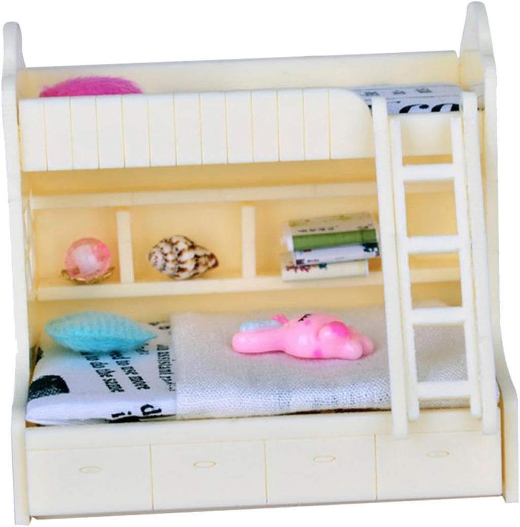 1/12 Scale Miniature Double Bunk Bed Y258445