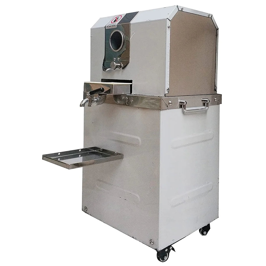 Vertical Electric Sugarcane Juicer Juice Press Machine 4 Rollers Stainless Steel Silver E827