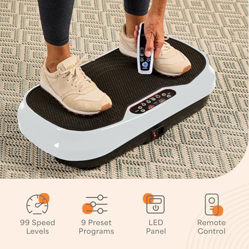 Mini Vibration Plate Exercise Machine with 2 Loop Bands & 4 Resistance Bands A7047