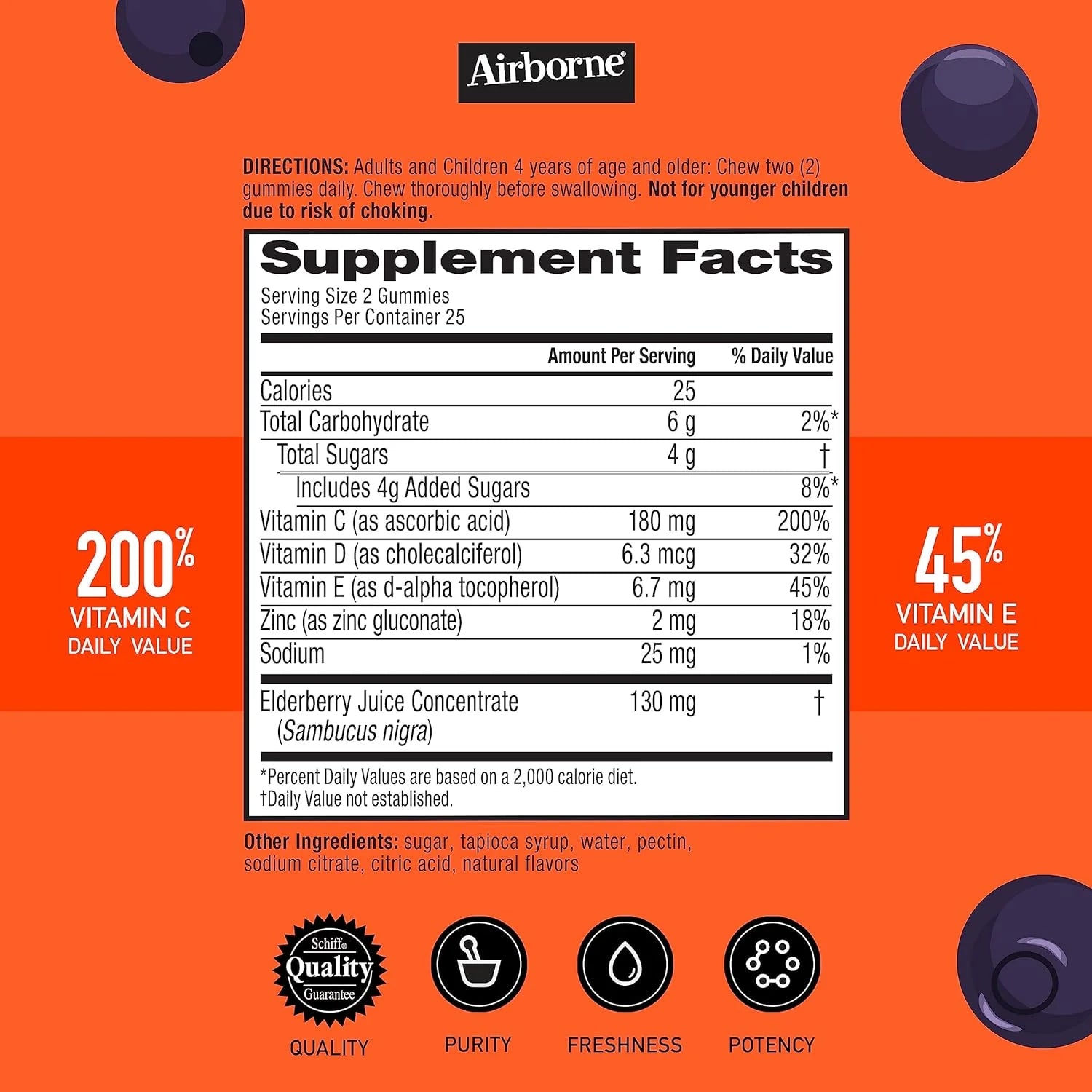 50 Gummies Elderberry Flavor Gummies V160585