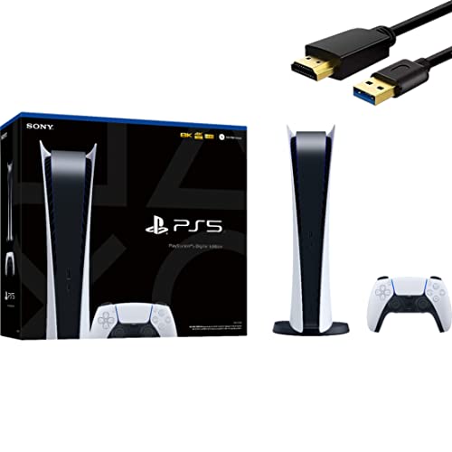 PlayStation 5 Digital Edition 825GB Gaming Console with 1 Wireless Controller W8087