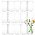 15pcs Clear Glass Cylinder Vases R1154