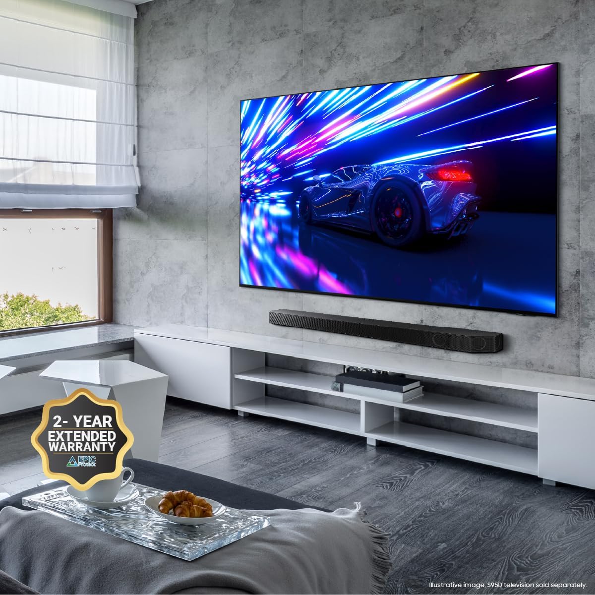 11.1.4ch Soundbar with Wireless Dolby Atmos Audio, Rear Speaker Included O22173