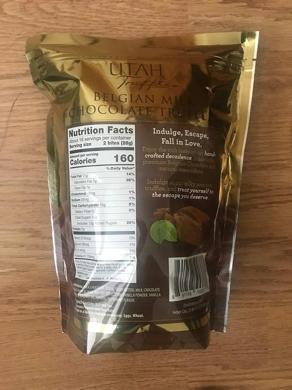 Belgian Milk Mint Chocolate Truffles 16 Oz Bag Q9790