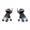 Pink and Blue/Black Lightweight Stroller with Compact Fold and Multi-Position Recline W1723
