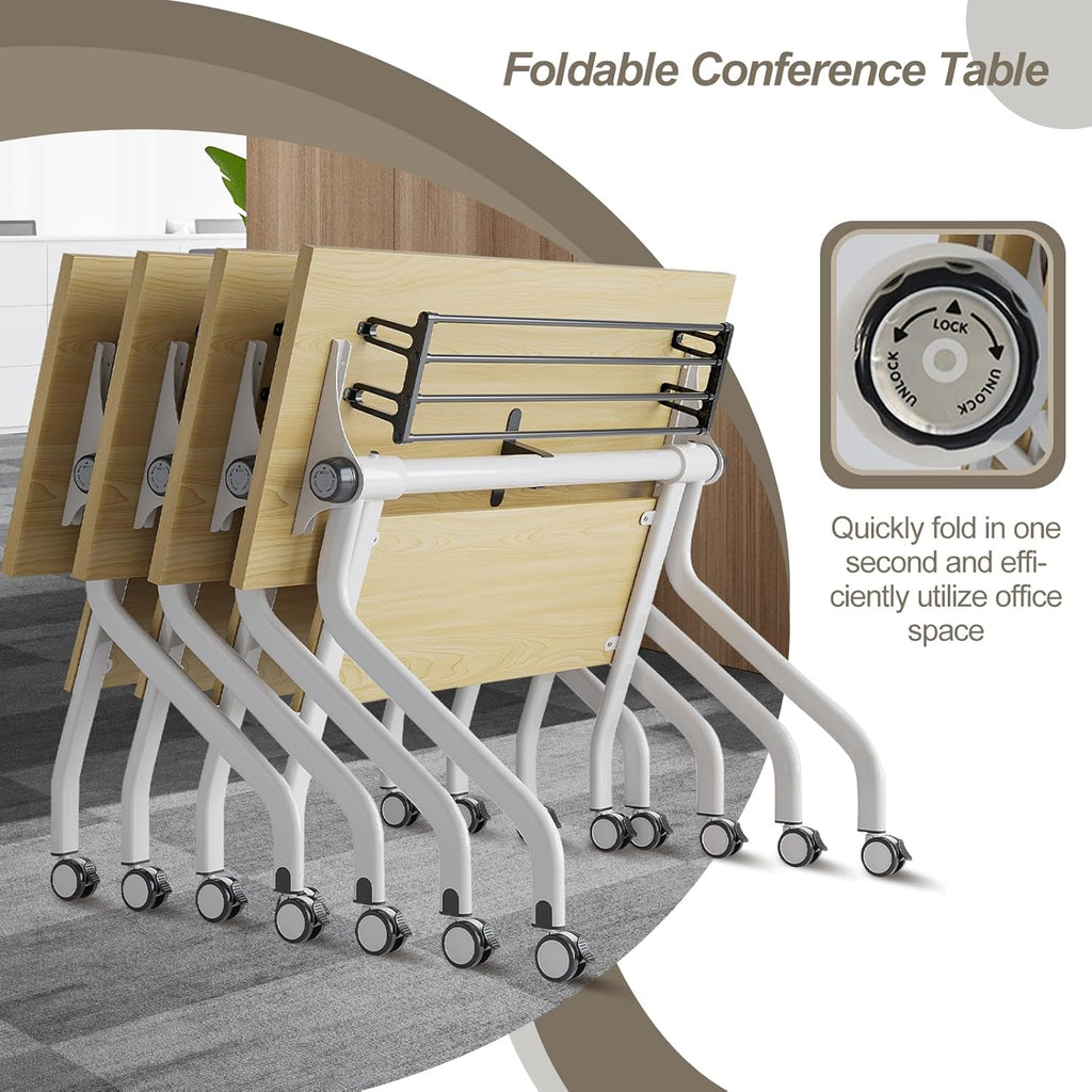 6-Pack Folding Conference Table with Caster Wheels U972