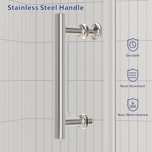Chrome Semi Frameless Pivot Swing Shower Door, 32 in.W X 72 in.H, Clear Glass Z7927