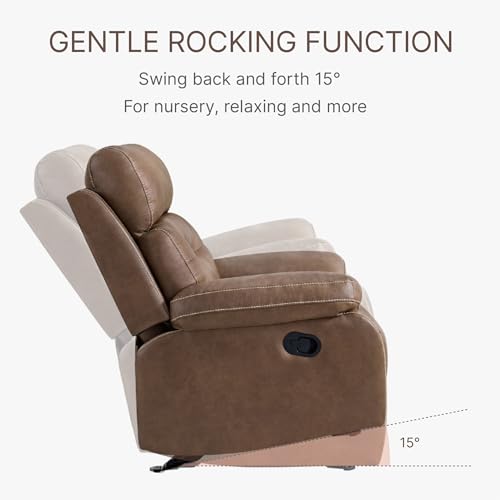 Brown Leather Manual Recliner Sofa M67810