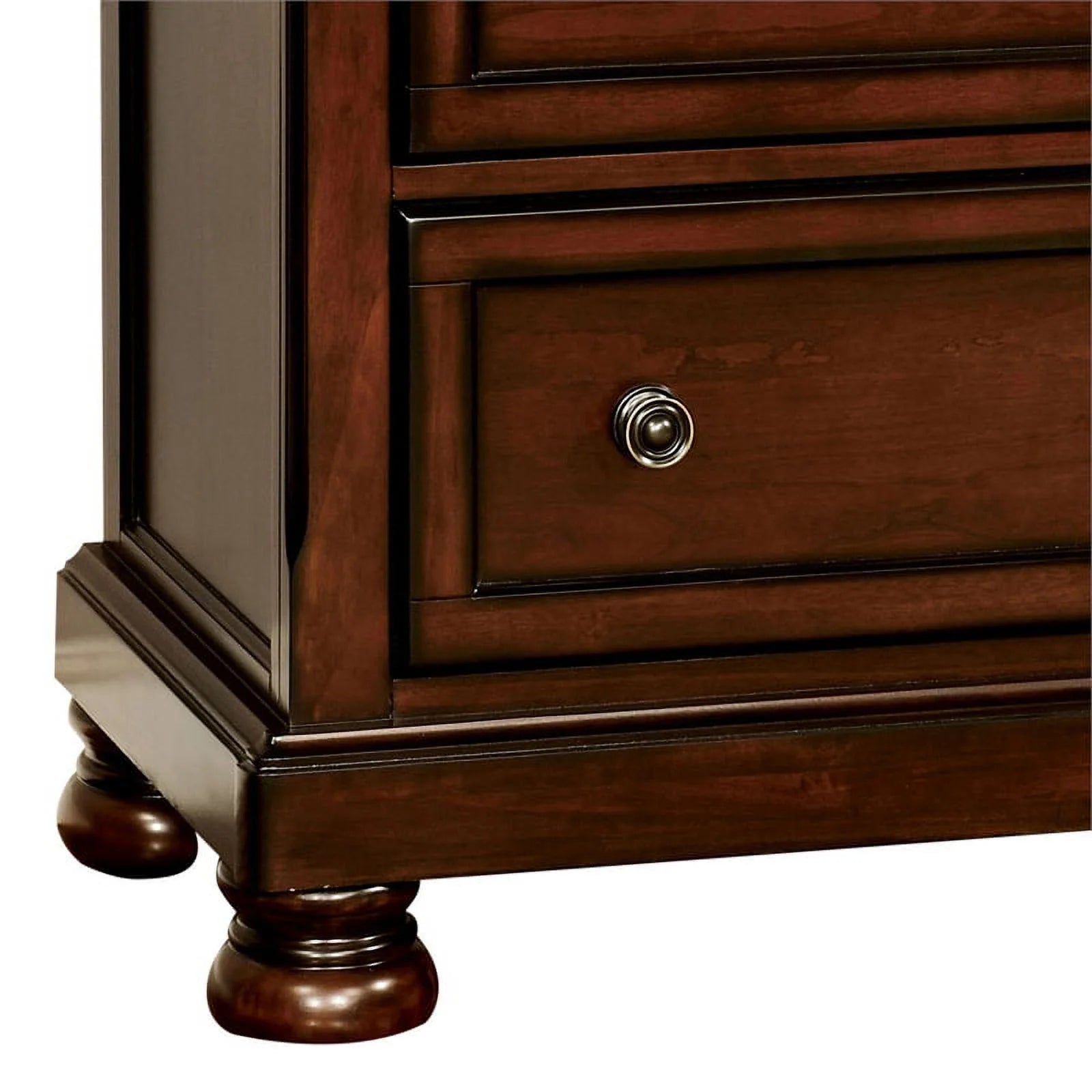 Dark Cherry 2-Drawer Wood Media Chest I21806