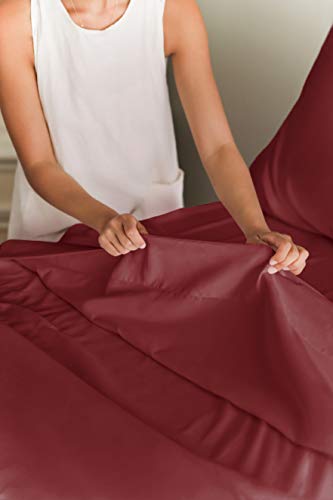 400 Thread Count 100% Cotton 4 Piece Queen Size Light Grey Bedding Sheet Set P273