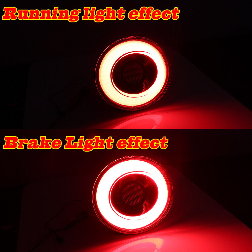 LED Red Halo Ring Rear Brake Tail Lights 4PC Q644183