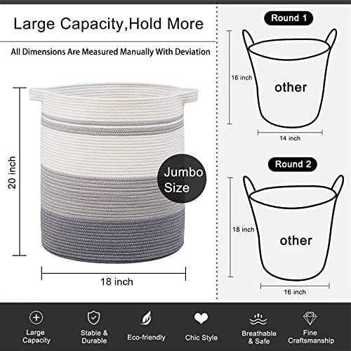 Gradient Yellow 80L Woven Laundry Basket with Handles I460