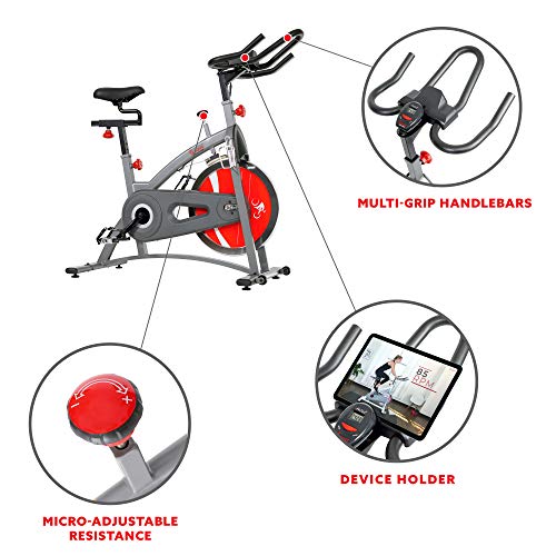 Indoor Cycling Exercise Bike with Adjustable Cushion Seat & Multi-Grip Handlebar S455811