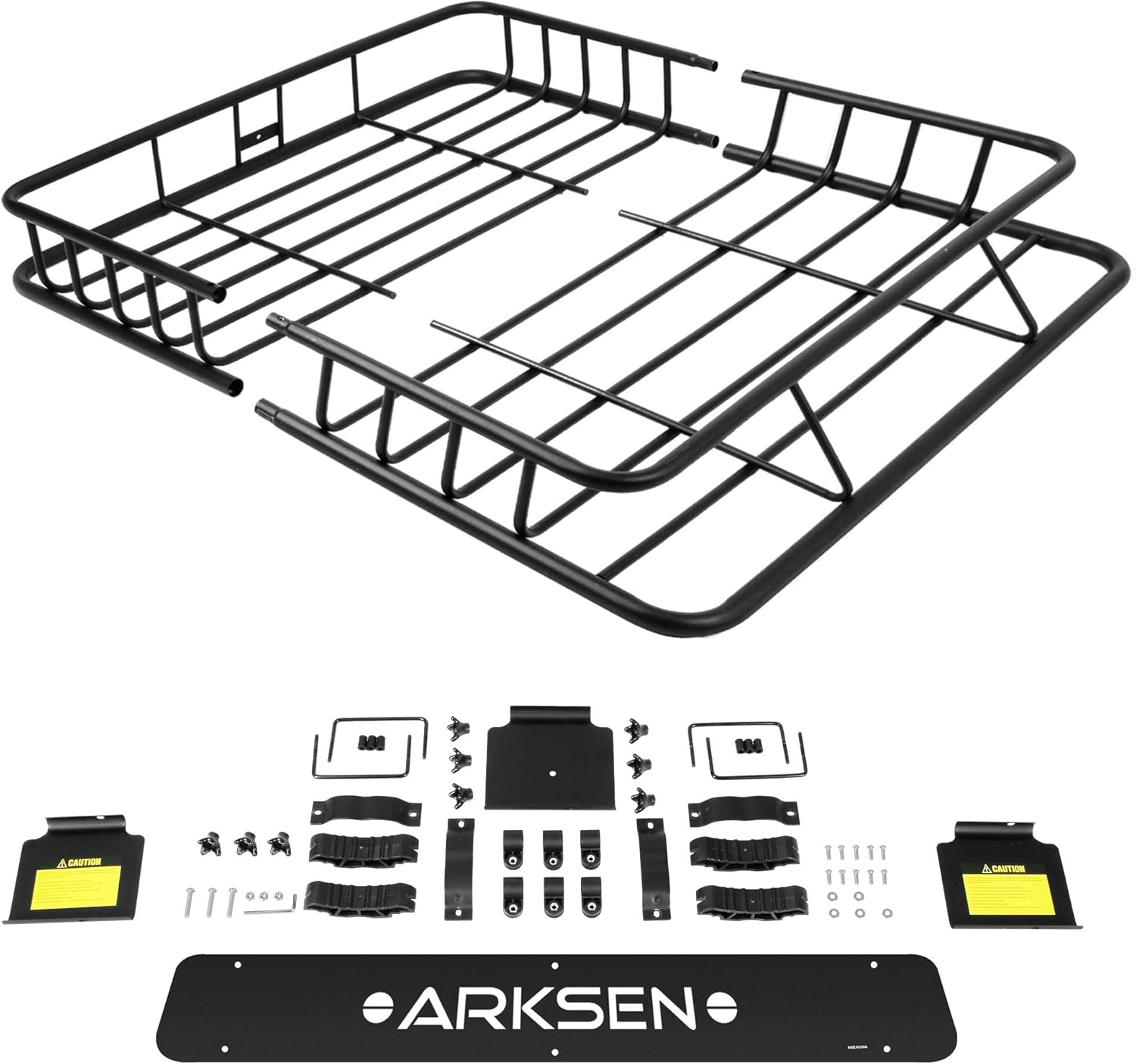 84 Inch Black Roof Rack Cargo Basket with Extension Soft-Shell Rooftop Cargo Carrier S515