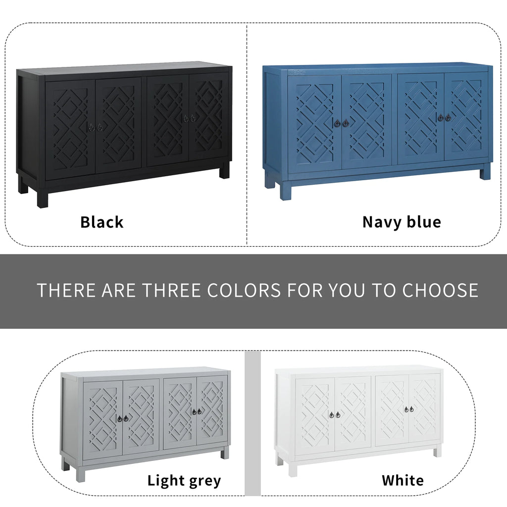 White 2-Door Storage Cabinet with Metal Legs and Adjustable Shelves T697566