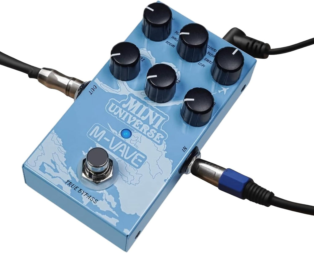 Digital Reverb Pedal with 9-Mode Reverb Selection for Guitar Bass A5144