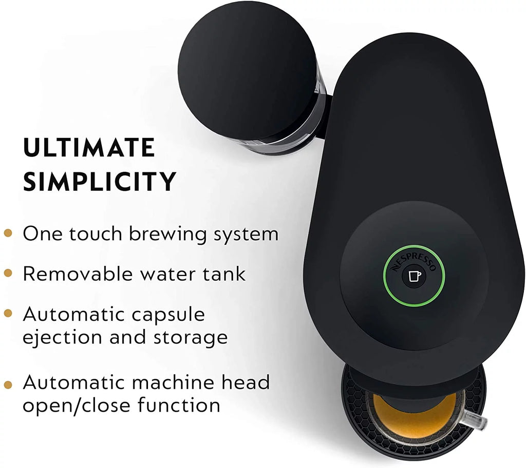 Matte Black Coffee and Espresso Machine with Milk Frother Q609659