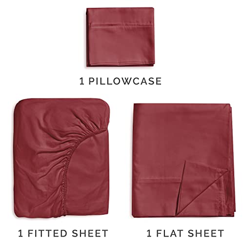 400 Thread Count 100% Cotton 4 Piece Queen Size Light Grey Bedding Sheet Set P273