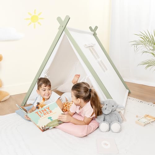 Kids Play Tent with 100% Breathable Cotton Canvas F401