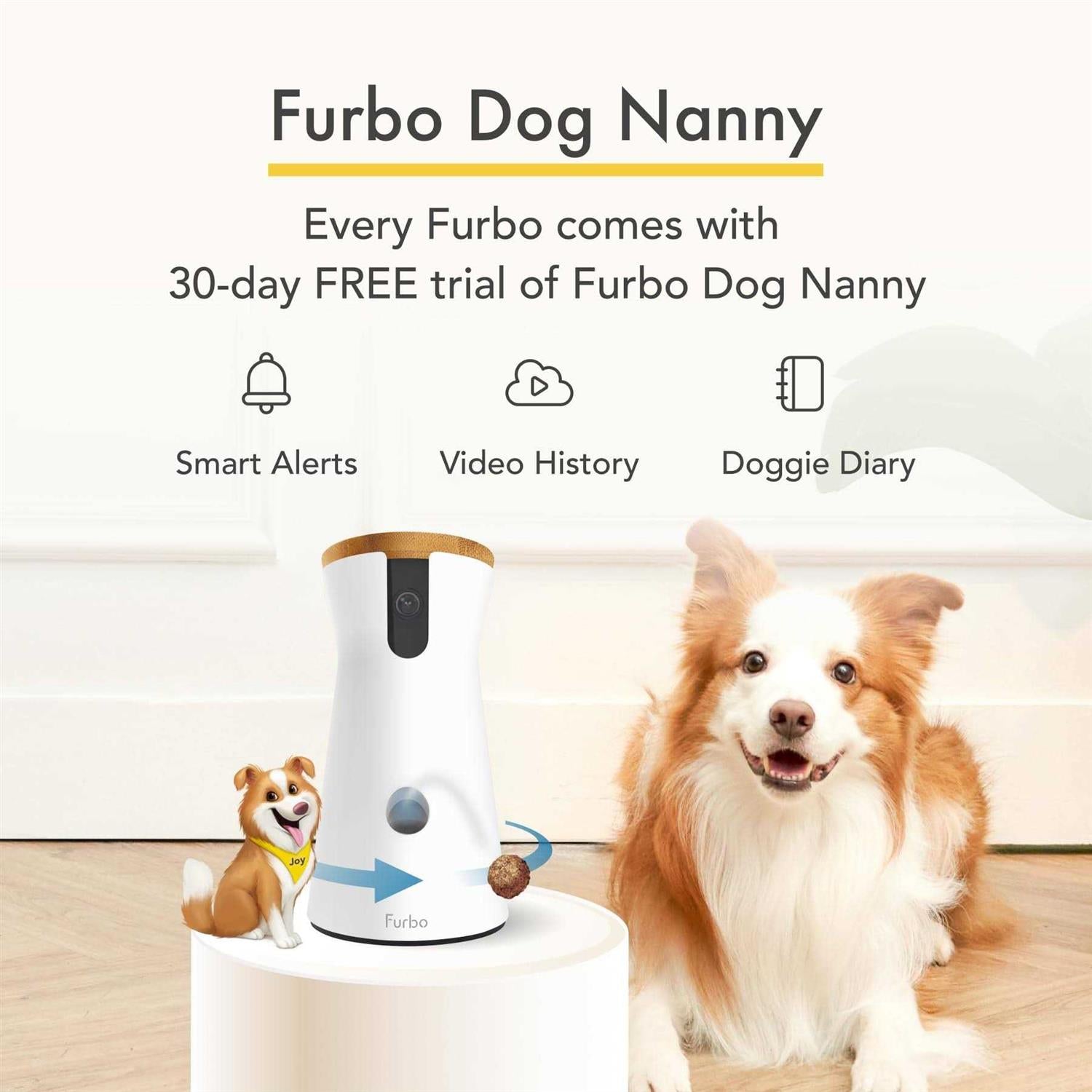 360° Rotating Pet Camera with Treat Tossing N5939
