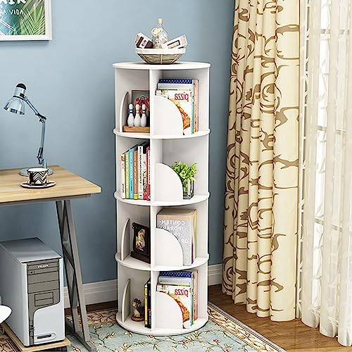360° Rotating White Bookcase N799