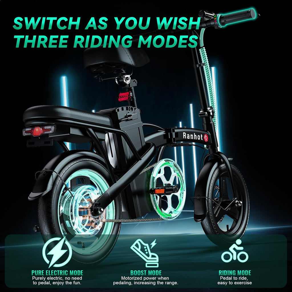 Folding Electric Bike with 750W Motor, 48V 13Ah Battery, 14” Tire W8425