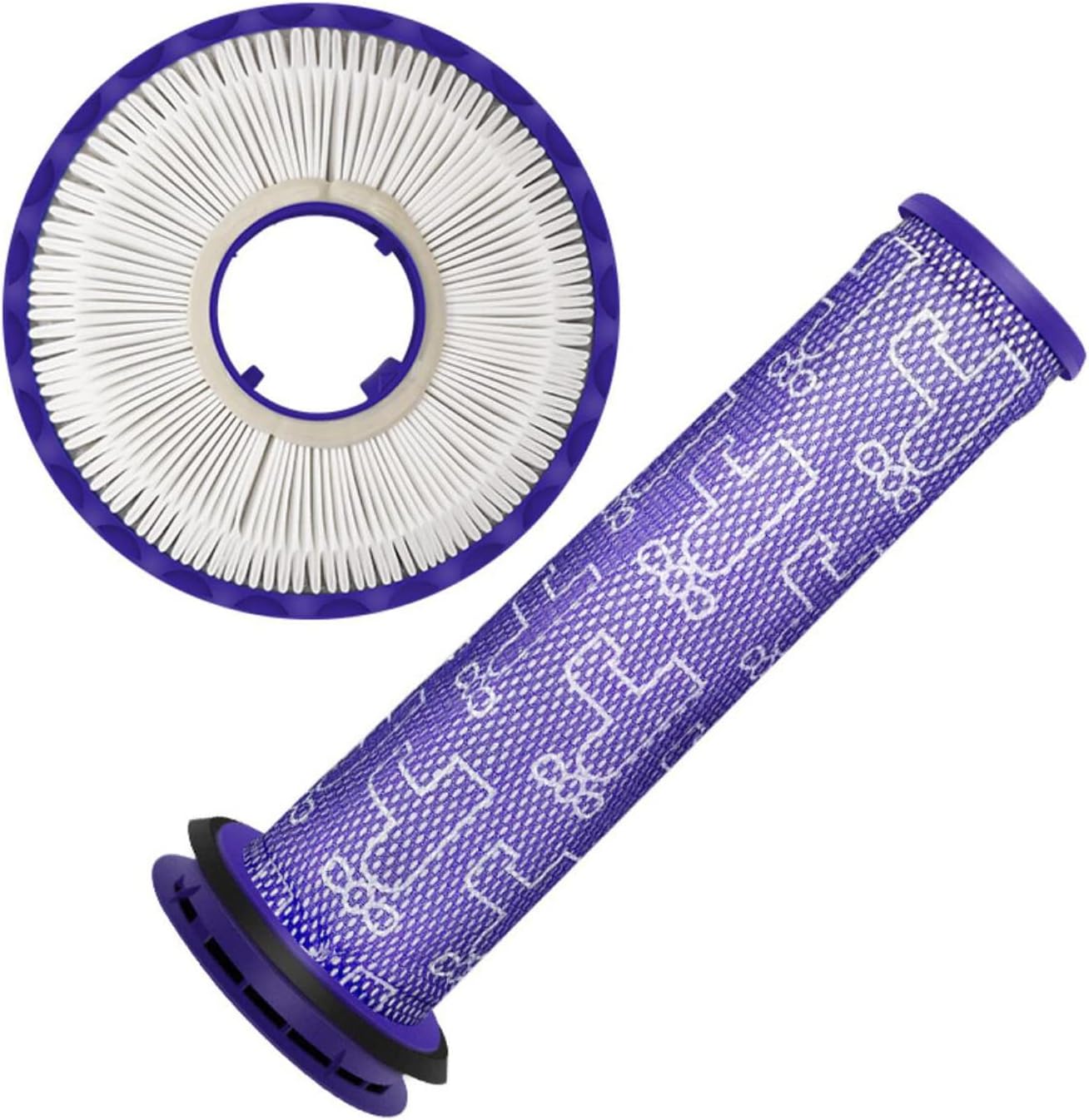 1 Pack Post Filters + 1 Pack Pre Filters Replacement for Dyson Vacuums W615