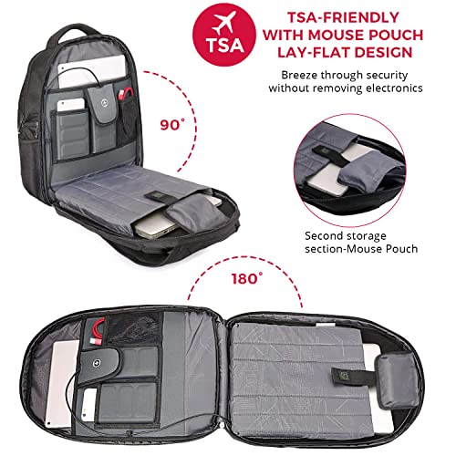 Large Backpack with USB Charging Port and RFID Protection M416990