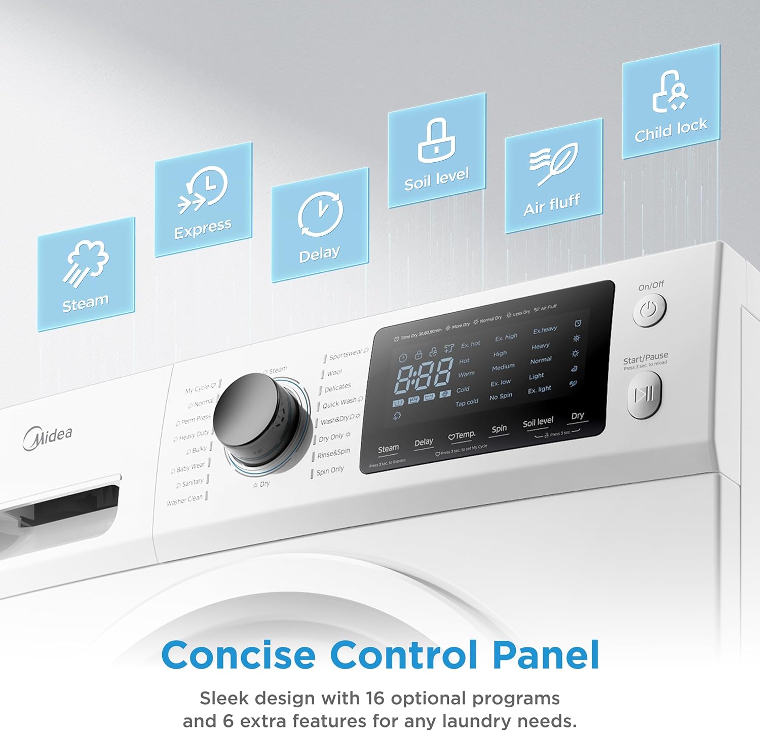 White 24 Inch Ventless Washer and Dryer Combo B4604