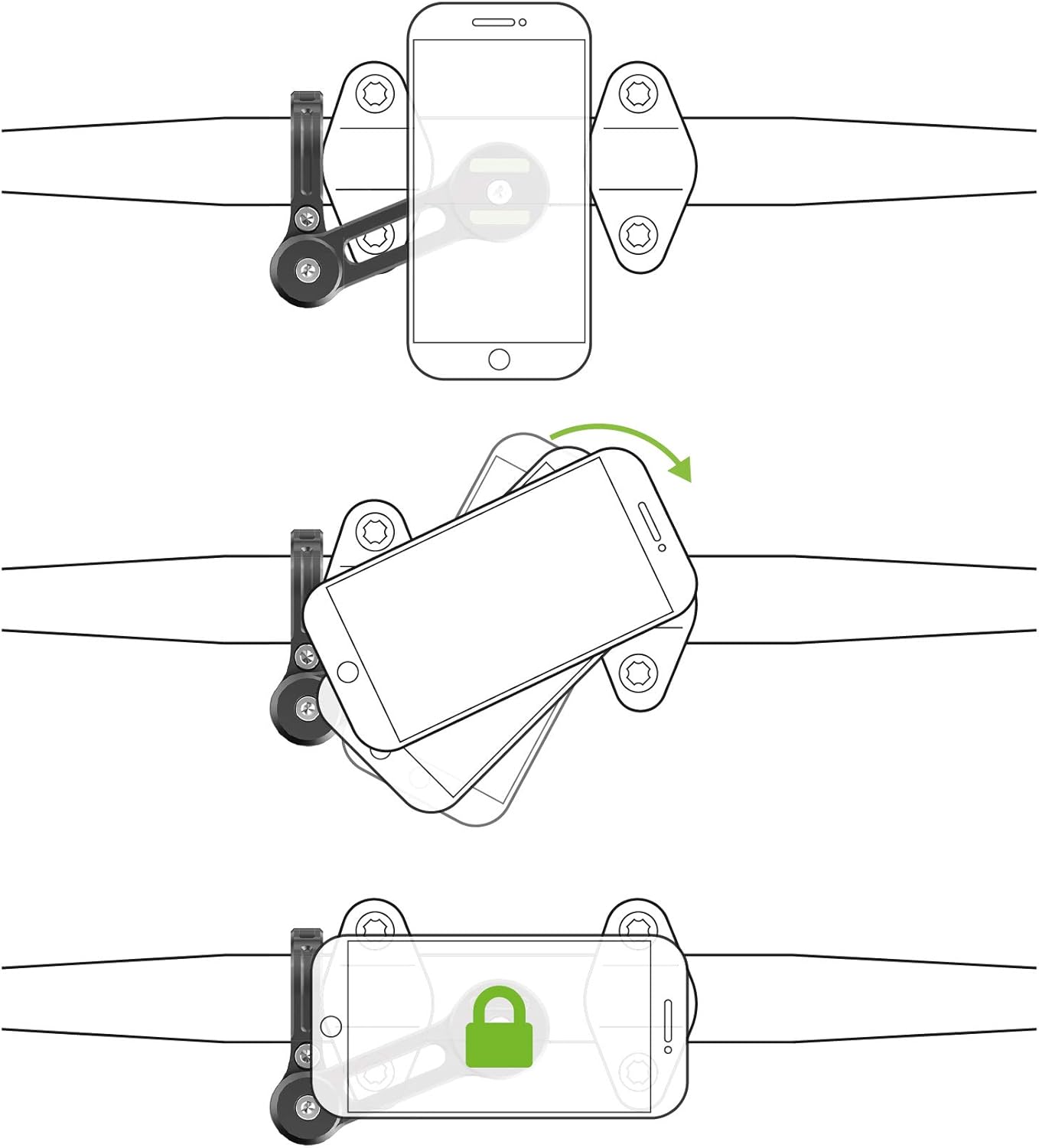 Aircraft Grade Aluminium Phone Mount for Motorcycles Y5589